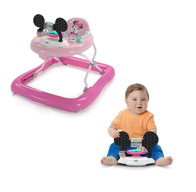 Photo 1 of Bright Starts Minnie Mouse Tiny Trek Walker, Forever Besties, 2-in-1 Walker Ages 6 Months+
