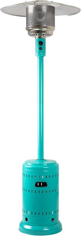 Photo 1 of Amazon Basics 46,000 BTU Outdoor Propane Patio Heater with Wheels, Commercial & Residential - Bahama Blue
(UNABLE TO TEST FUNCTIONALITY)