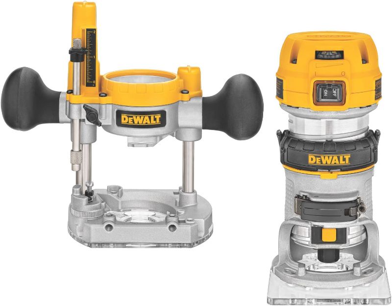 Photo 1 of DEWALT Router Fixed/Plunge Base Kit, Variable Speed, 1.25-HP Max Torque (DWP611PK)
