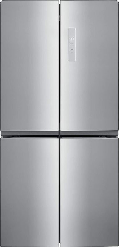 Photo 1 of Frigidaire 17.4 Cu. Ft. 4 Door Refrigerator in Brushed Steel with Adjustable Freezer Storage
