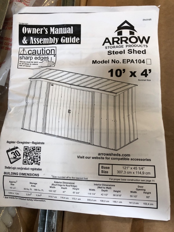 Photo 3 of Arrow Shed Classic 10' x 14' Outdoor Padlockable Steel Storage Shed Building
Green