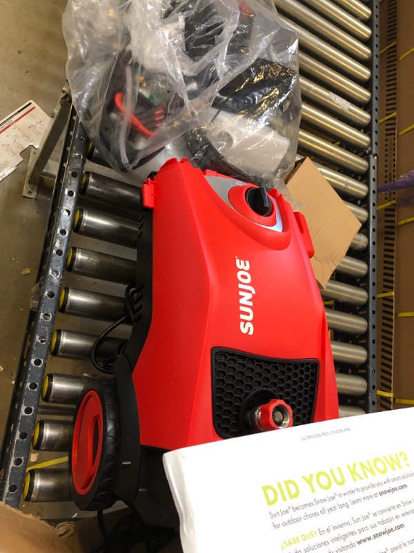 Photo 1 of Sun Joe SPX3000-RED 2030 Max Psi 1.76 Gpm 14.5-Amp Electric Pressure Washer, Red
