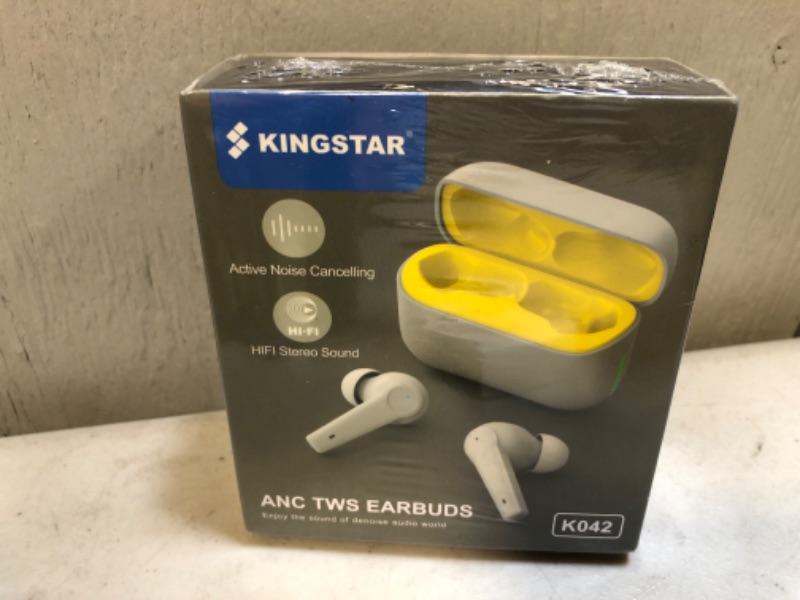 Photo 2 of Noise Cancelling Wireless Earbuds - KINGSTAR Bluetooth 5.1 in-Ear Hybrid Active Noise Cancelling Headphones, ANC ENC Bluetooth Earbuds Touch Control IPX5...---factory sealed
