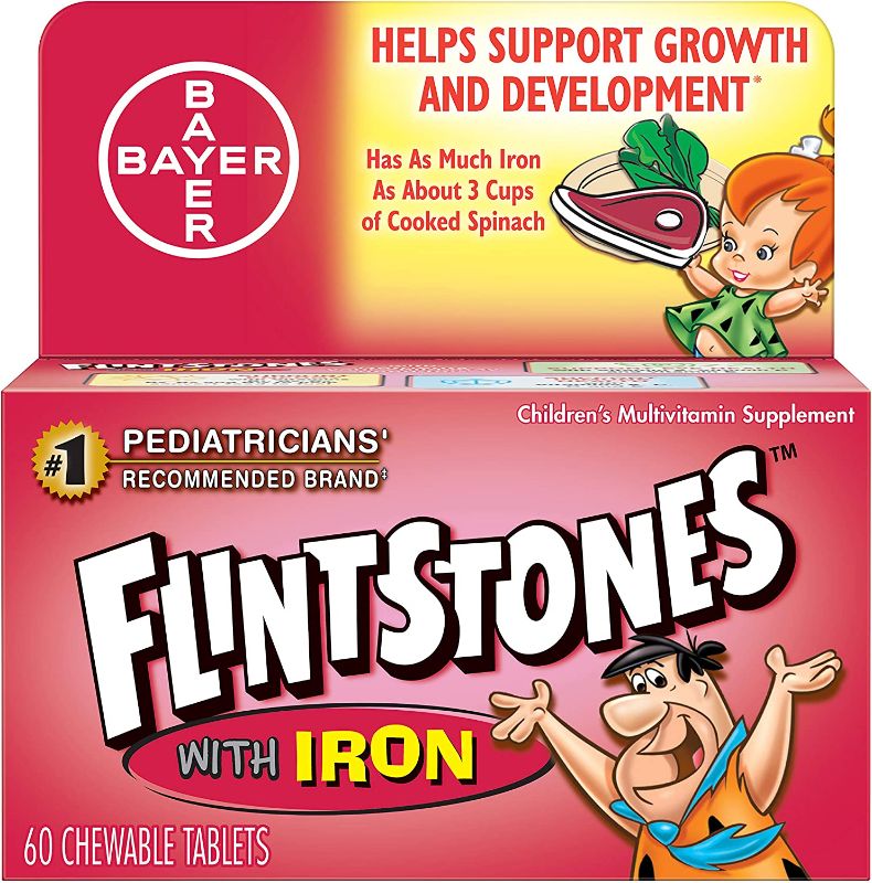 Photo 1 of Flintstones Chewable Tablets With Iron 60 Tablets 1 pack --exp date 10/2023
