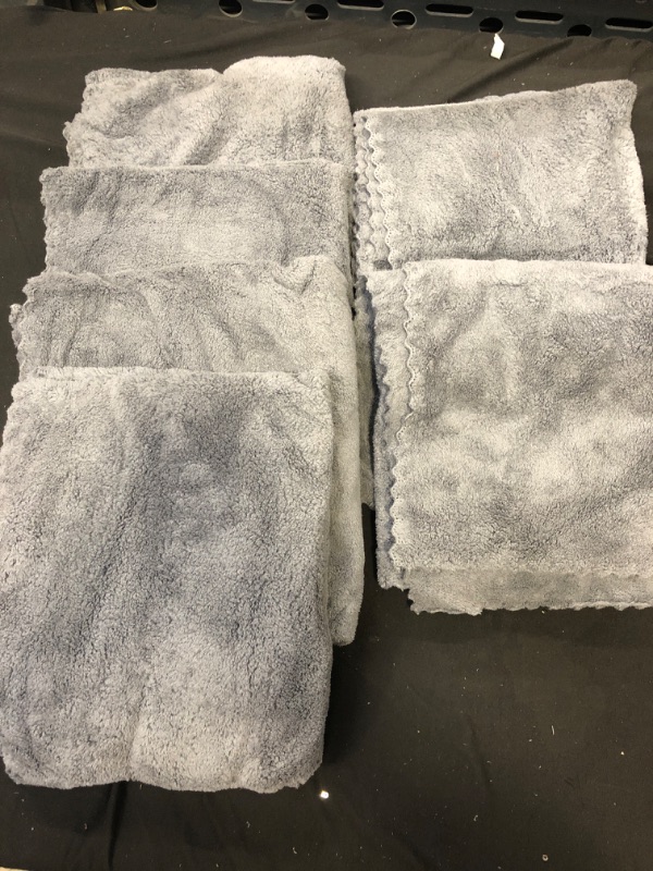 Photo 1 of Arkwright Microfiber Car Cleaning Cloths (16x16, 12-Pack), Edge Less Thick Car Drying Towel for Polishing, Washing, Auto Detailing (Grey)