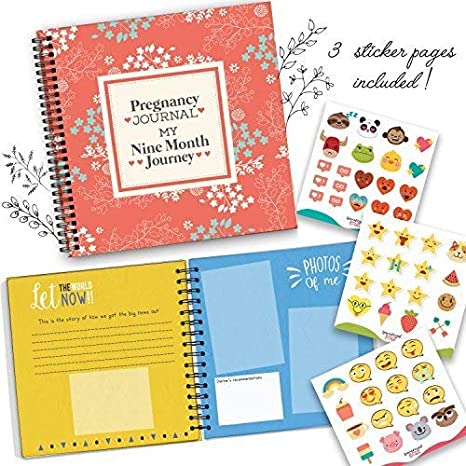 Photo 1 of My 9 Month Journey | Scrapbook with Stickers | Baby Memory Book and Photo Albums | Pregnancy Must Have Gifts for New Moms | Picture and Milestone Books for Toddlers