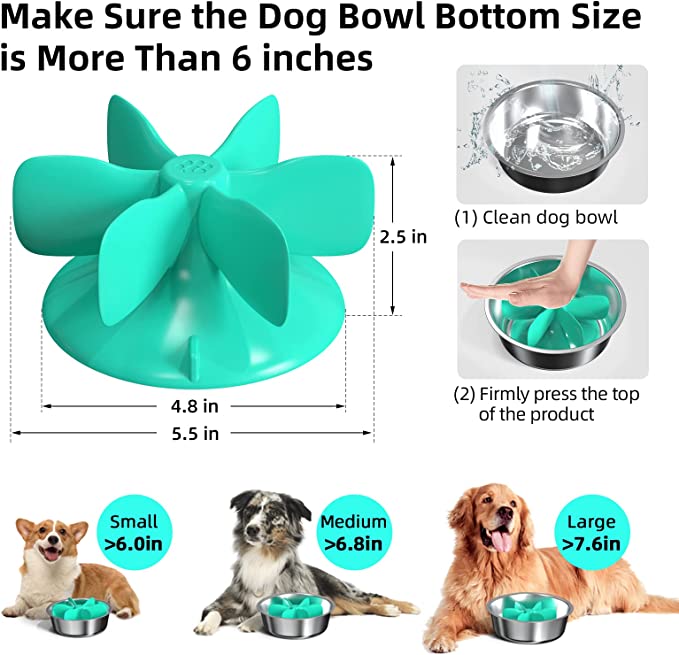 Photo 2 of  Slow Feeder Dog Bowls Slow Feeder Insert with Strong Suction Cup for Small Medium Large Size Dog Bowl, Turning a Dog Bowl or Dog Dish into a Slow Feeder Bowl to Slow Down Eating---factory sealed