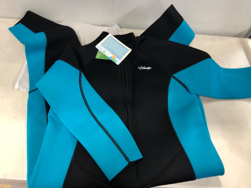 Photo 2 of 1pC--Hevto Kids Youth 3mm Neoprene Wetsuits Long Sleeve Swimsuits for Surfing Swimming Diving Keep Warm Back Zipper for Water Sports