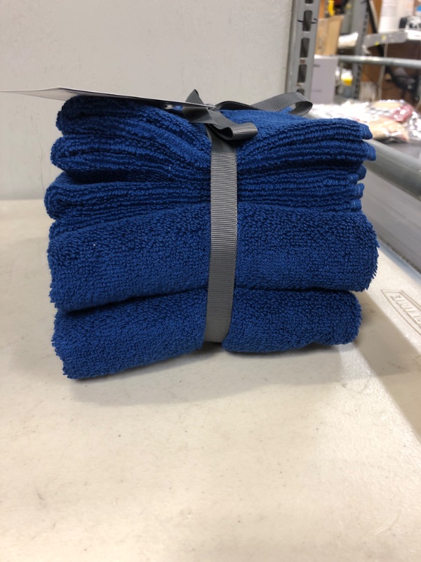 Photo 1 of 6pc Performance Bath Towel Set Blue - Threshold--(4 washcloth--2Hand towels)