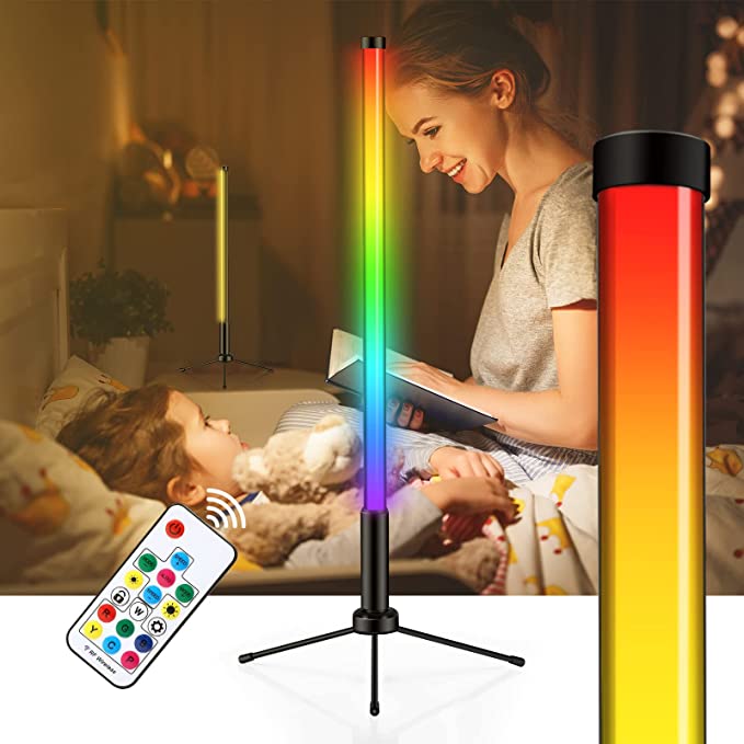 Photo 1 of Cothey RGB Light Bar, LED Gaming Lights with Tripod, Remote Control, Dimmable, 358 Color Changing Mood Lighting, Memory Function, Decorative Desk Lamp for Room PC TV Party Fixtures