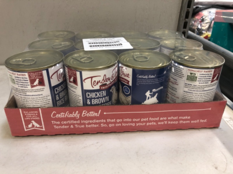 Photo 1 of 12Pack---Tender & True Dog Food, Premium, Antibiotic-Free, Chicken & Brown Rice Recipe - 13.2 oz----Exp date 03-2025