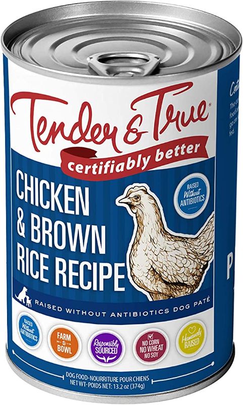 Photo 1 of 12Pack---Tender & True Dog Food, Premium, Antibiotic-Free, Chicken & Brown Rice Recipe - 13.2 oz----Exp date 03-2025