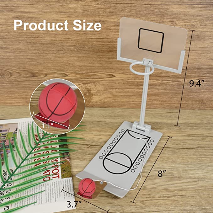 Photo 2 of YOBRO Desktop Basketball Game, Desktop Basketball Hoop Kit, Mini Basketballs with Small Basketball Hoop, Portable Indoor Outdoor Desktop Game, Gift for Men Women Kids, Office Desk Toys for Adults
