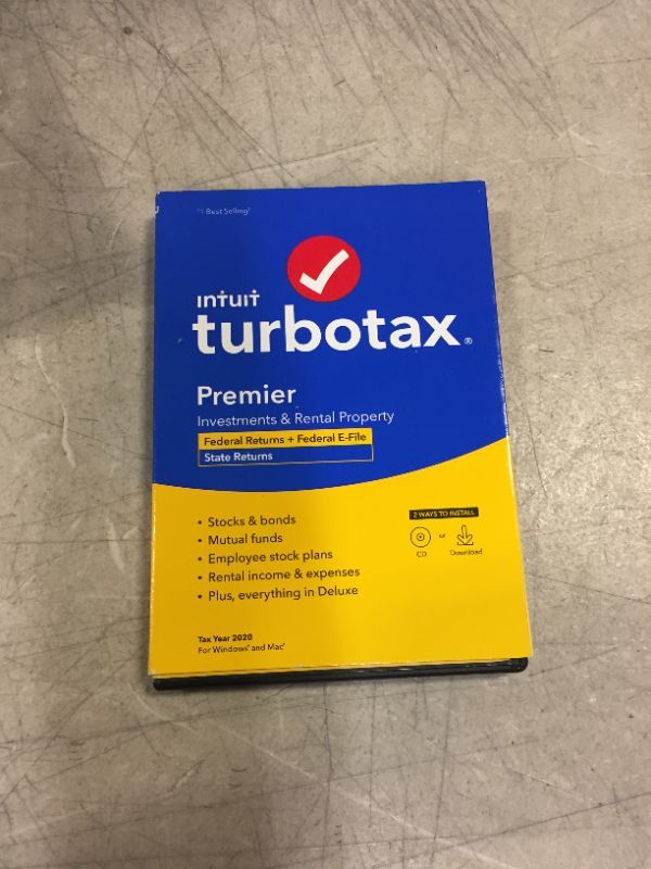 Photo 2 of [Old Version] TurboTax Premier 2020 Desktop Tax Software, Federal and State Returns + Federal E-file [Amazon Exclusive] [PC/Mac Disc]