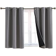 Photo 1 of 100% Blackout Window Curtains - Room Darkening Heat Treatment Blackout Light Blocking for Bedroom, Nursery, and Everyday Sleep - Pack of 2