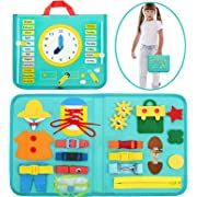 Photo 1 of Busy Board, Montessori Toys for Toddlers, Sensory Toys Gifts for 1 2 3 4 5 Year Olds, Learning Board for Kids, Early Learning Toys
