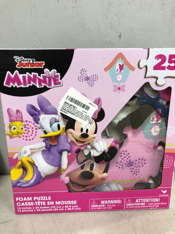Photo 2 of Minnie Mouse Foam Mat - Disney Minnie Floor Educational Puzzle, Minnie and Daisy Duck Foam for Kids Play Area Floor and Birthday Parties, 25 Pieces, 13 x 24 Inches---factory sealed