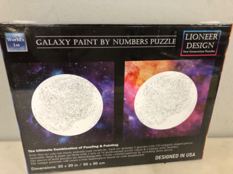 Photo 2 of Lioneer Worlds First Planet Paint by Numbers Puzzle with Interchangeable Pieces - Earth Round Jigsaw Puzzle for Adults and Kids----factory sealed