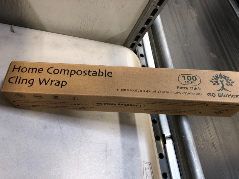 Photo 3 of 11.8" x 100' Compostable Plastic Wrap - Extra Thick | New design | Easy to Use with Slide Cutter Plastic Food Wrap, BPA Free Green Food Wrap, US BPI Certified and Home Compostable (11.8 x 100 ft)