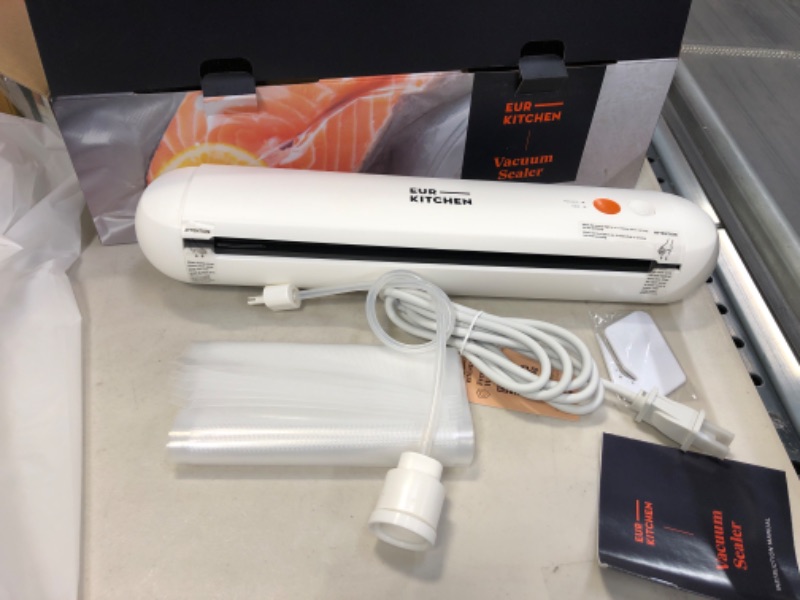 Photo 2 of EurKitchen Food Vacuum Sealer Machine, Food Sealer with Pump Dry and Pump Wet Mode and Fresh Keeping Bag and Roll Film, Easy to Use and Clean, 100W