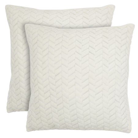 Photo 1 of 2 Pack Beige Decorative Chevron Throw Pillow Covers 20x20 Inch Farmhouse Cushion Case for Couch and Sofa
