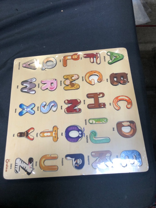 Photo 1 of 3 otters Kids Wooden Puzzles, Alphabet Toys for Toddlers 1-3, Wooden Jigsaw Puzzles

