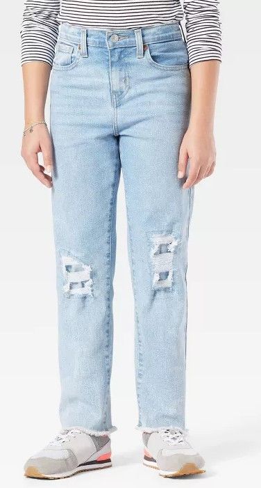 Photo 1 of DENIZEN® from Levi's® Girls' Ankle Straight High-Rise Jeans, Big Girl Size 12

