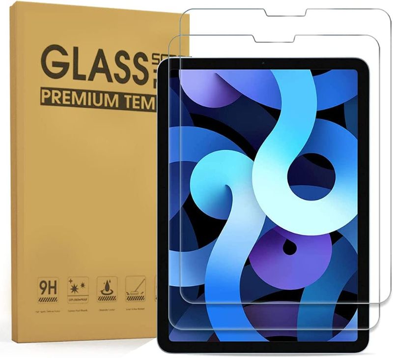 Photo 2 of [2Pack] ZenRich iPad Air 5th Generation/Air 4th Generation 10.9 Screen Protector, zenrich iPad Pro 11 inch 9H Tempered Glass Screen Protector for Pencil/Face ID Compatible, Bubble Free, Case Friendly
