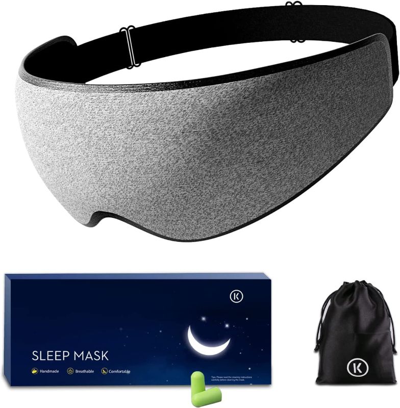 Photo 1 of ?2022 Latest Design?Curved Sleep Mask,100% Light Blocking,Eye Mask for Sleeping, Pack of 2
