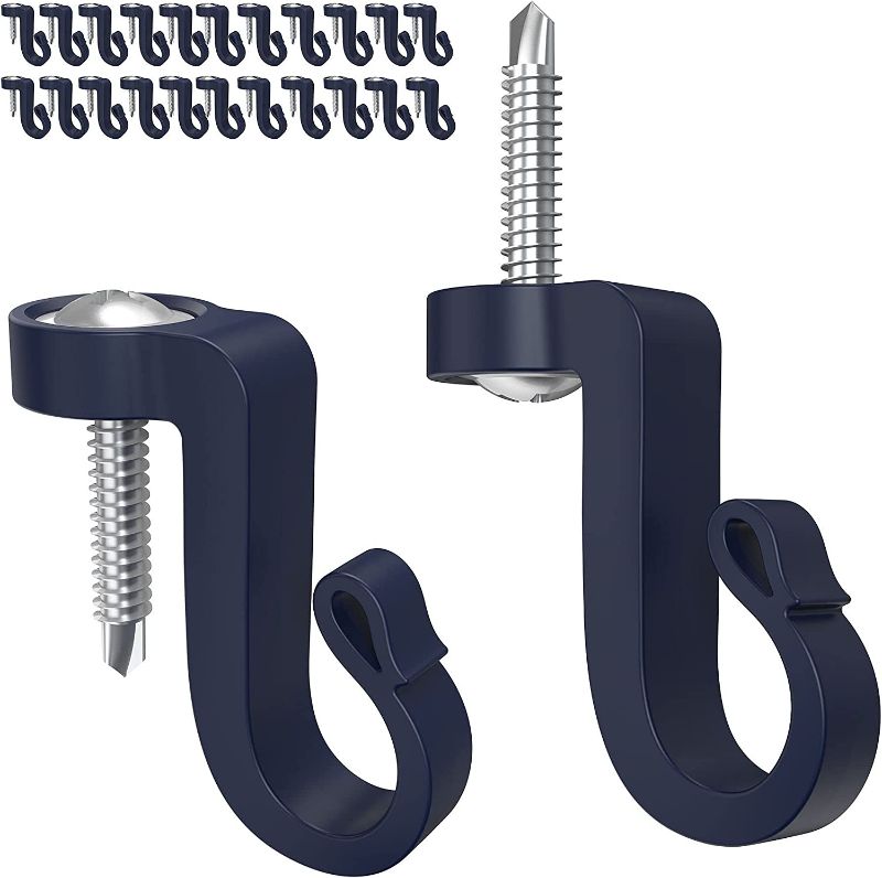 Photo 1 of (24-Pack- Hooks)Q-Hanger Hooks ,Screw in Hook, for Oudoor New Year Party,Easy Release Wire,Light Hooks, String Light Hooks.
