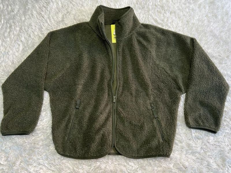 Photo 1 of All in motion Women's Jacket Sherpa cropped Long sleeve olive green Size S
