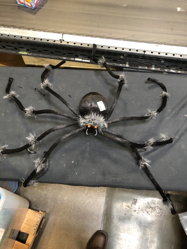Photo 2 of 50" Plush Spider Black Halloween Decorative Prop - Hyde & EEK! Boutique
