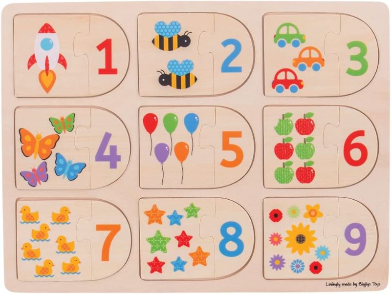 Photo 1 of Bigjigs Toys Picture and Number Matching Puzzle
