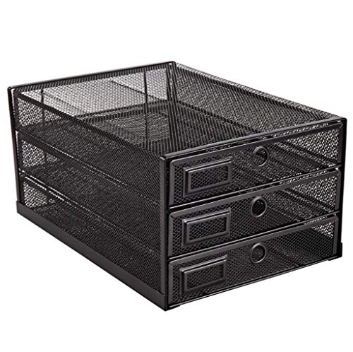 Photo 1 of Annova Desk Organizer Wire Mesh 3 Tier Sliding Drawers Paper Sorter/Multifunctional / Premium Solid Construction for Letters, Documents, Mail, Files,
