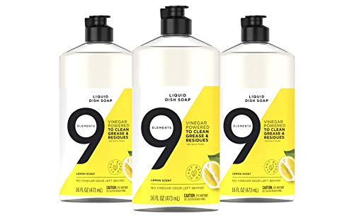 Photo 1 of 9 Elements Dishwashing Liquid Dish Soap, Lemon Scent Cleaner, 16 Oz Bottles (Pack of 3)
, FACTORY SEALED 