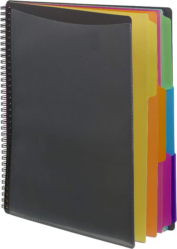 Photo 1 of Smead 12 Pocket Poly Project Organizer, Letter Size, 1/3-Cut Tab, Gray with Bright Colors (89207)
