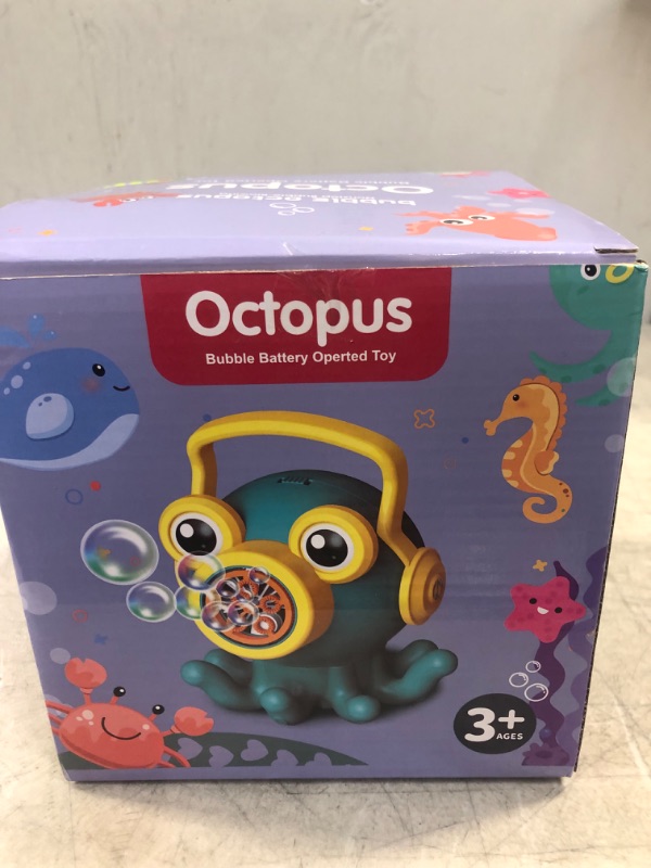 Photo 2 of Octopus Bubble Machine for Kids, Automatic Outdoor Bubble Machine Blower Maker with 5000+ Bubbles Per Minute , Baby Birthday Party Favor Toys Gifts for 3 4 5 6 7+ Years Old Toddlers Boys and Girls
