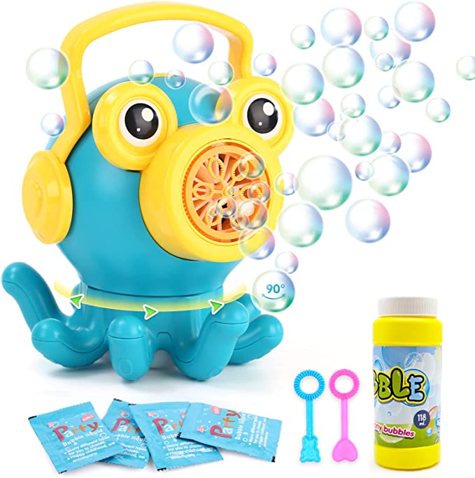 Photo 1 of Octopus Bubble Machine for Kids, Automatic Outdoor Bubble Machine Blower Maker with 5000+ Bubbles Per Minute , Baby Birthday Party Favor Toys Gifts for 3 4 5 6 7+ Years Old Toddlers Boys and Girls
