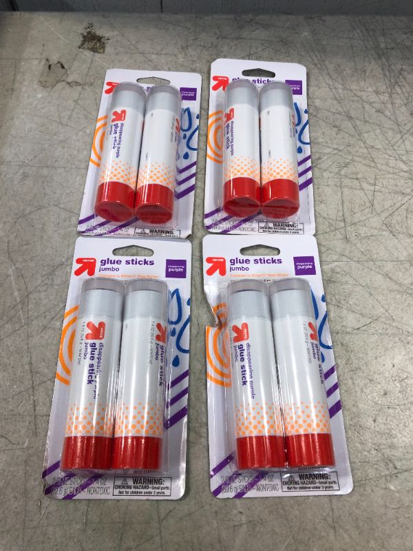 Photo 2 of 2ct Jumbo Glue Sticks Disappearing Purple - up & up™ 4 PACK 

