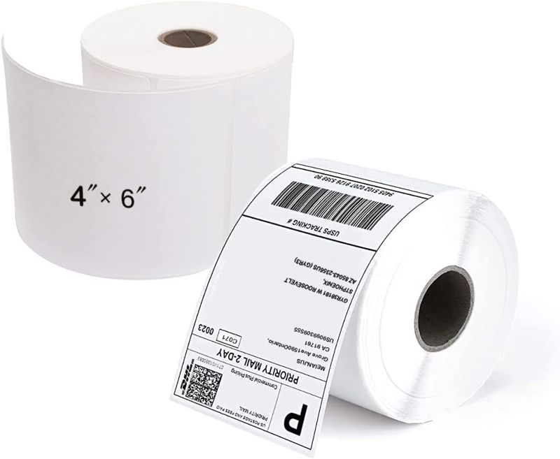 Photo 1 of Shipping & Handling Labels MEIANJU 500 Labels/Roll?2 Pack?4x6inch Internet Postage Labels Commercial Grade Products Labels Thermal Postage Labels,Water&Grease Resistant,Ultra Strong Permanent Adhesive
