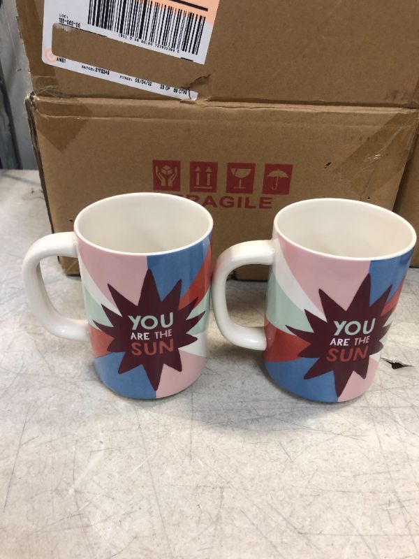 Photo 2 of 16oz Stoneware You Are The Sun Mug - Room Essentials™- 2 PACK 

