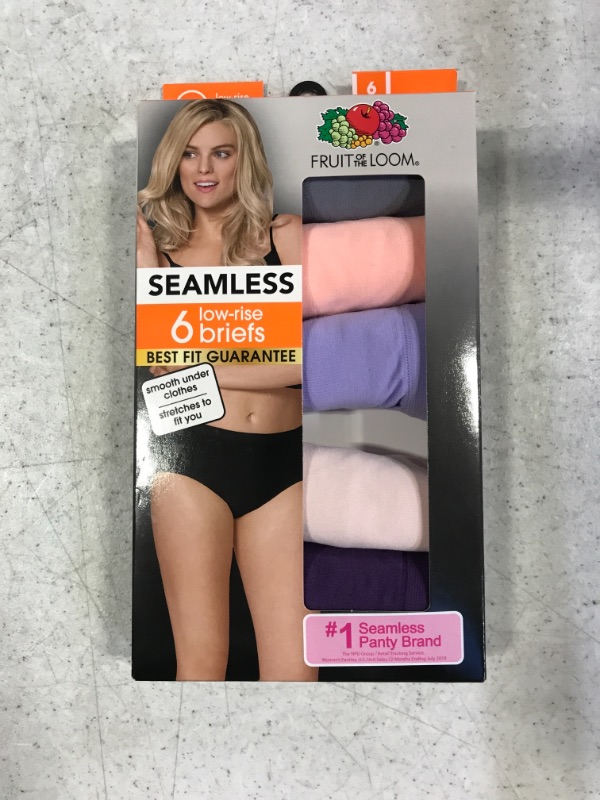 Photo 2 of Fruit of the Loom Women's Seamless Low Rise Briefs, Size 6 - 6 pack