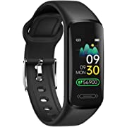 Photo 1 of V101 Fitness Activity Tracker with Body Temperature Heart Rate Blood Pressure Sleep Health Monitor IP68 Waterproof Pedometer Steps Calories Counter Watch for Kids Teens Women Men (BLACK)
