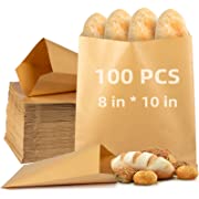 Photo 1 of 100 PCS Kraft Paper Bags,8"x10" Flat Greaseproof Paper Bags,Envelopes Brown Paper Snack Bags,Small Flat Party Favor Bag for Bakery Cookies Candies Dessert Chocolate Sandwich
