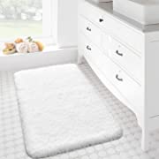 Photo 1 of Bathroom Rug Mat, 20 x 32 Inch Extra Soft & Absorbent Microfiber Bath Rugs, Non-Slip Bath Mats Carpet for Bathtub and Shower Room, Machine Washable & Quick Dry (White)
