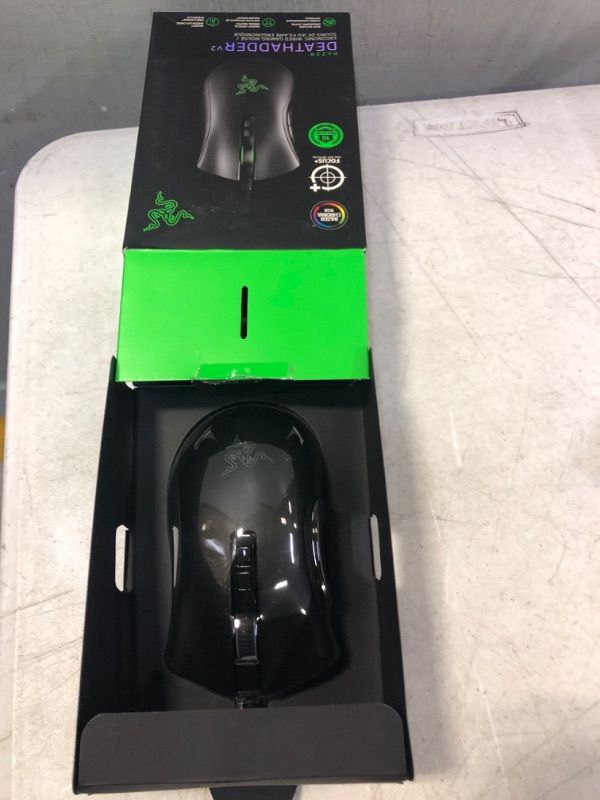 Photo 2 of 
Razer DeathAdder V2 Gaming Mouse: 20K DPI Optical Sensor - Fastest Gaming Mouse Switch - Chroma RGB Lighting - 8 Programmable Buttons - Rubberized Side Grips - Classic Black