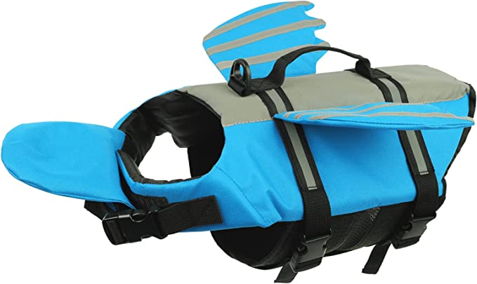 Photo 2 of Dog Life Jacket High Buoyancy Pet Life Vest, Reflective Dog Flotation Lifesaver with Durable Rescue Handle & Lovely Wings, Adjustable Ripstop Safety Swimsuit  size XL 