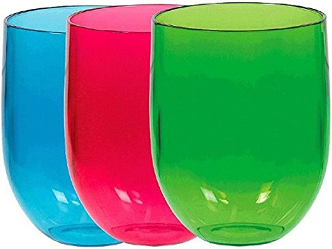 Photo 1 of amscan Summer Party Wine Glasses, 16.5 oz.