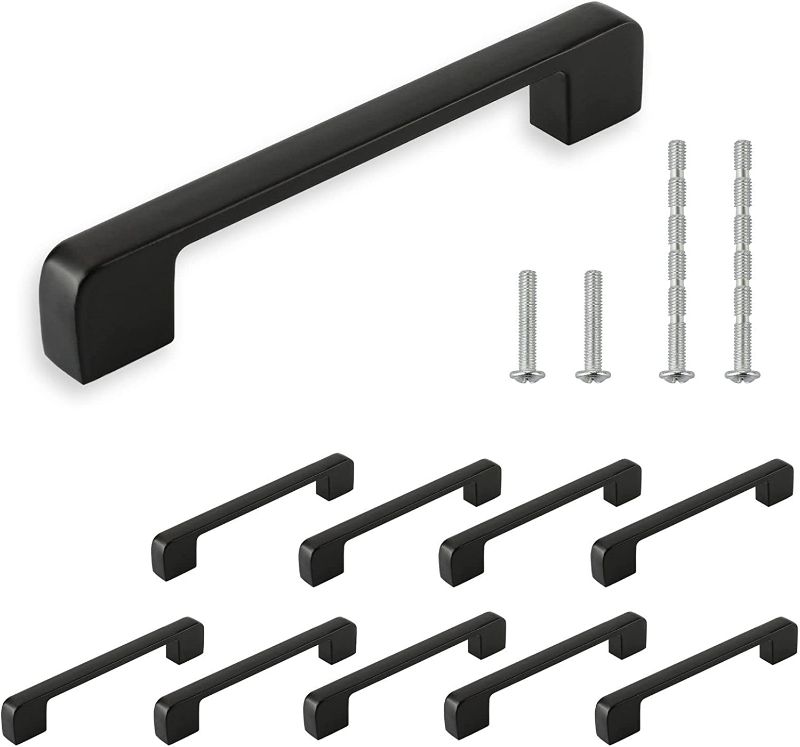 Photo 1 of 10PCS Cabinet Pulls, Drawer Pulls, Black Cabinet Handles, Dresser Handles 5.4" Length with 5" Center to Center by HOUSUN
