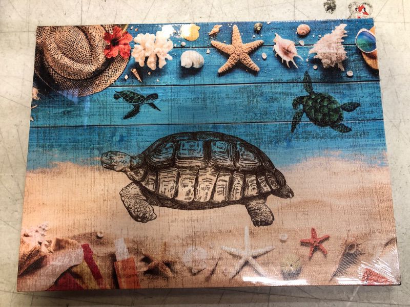 Photo 1 of BATHROOM WALL DECOR OCEAN DECOR SEA TURTLE DECOR READY TO HANG SIZE 12X16